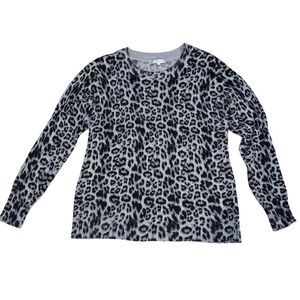 EUC Eight 18 Women's XL Black Animal Print Pullover Sweater
